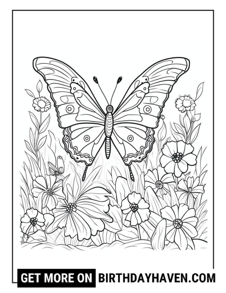 butterfly coloring pages for kids