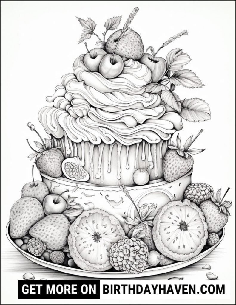 cute food coloring pages