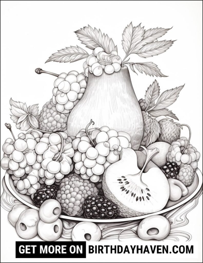 kawaii food coloring pages