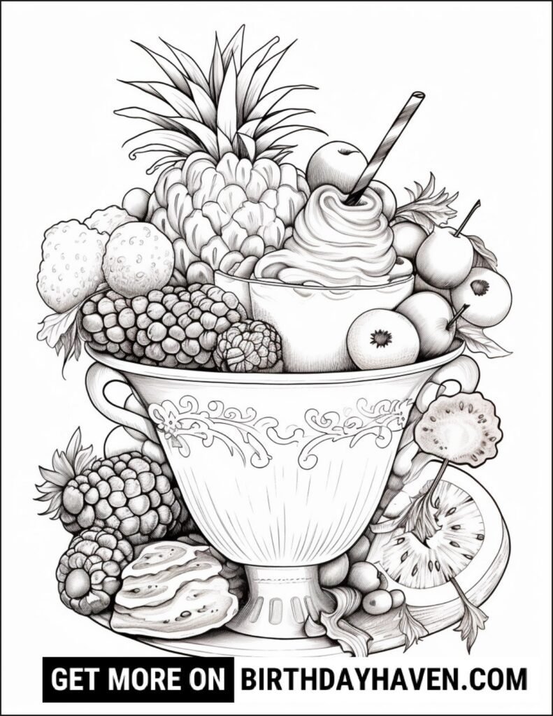printable food coloring pages