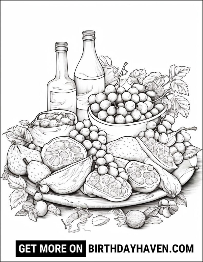 food coloring pages printable
