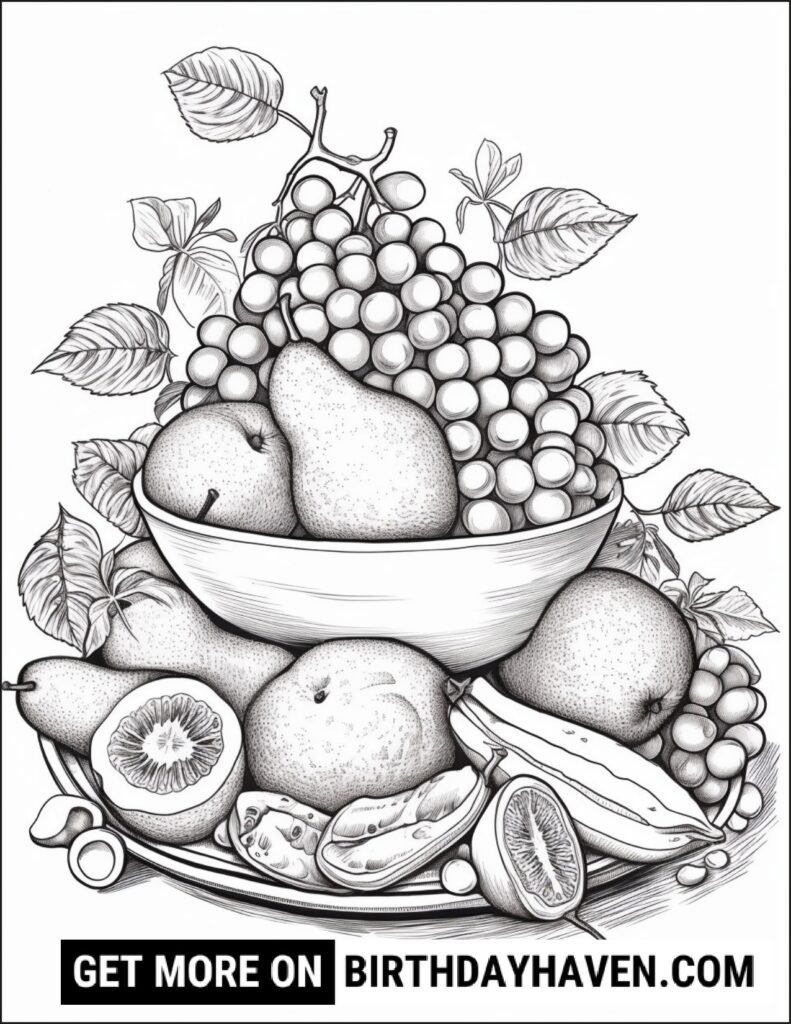 food coloring pages food cute