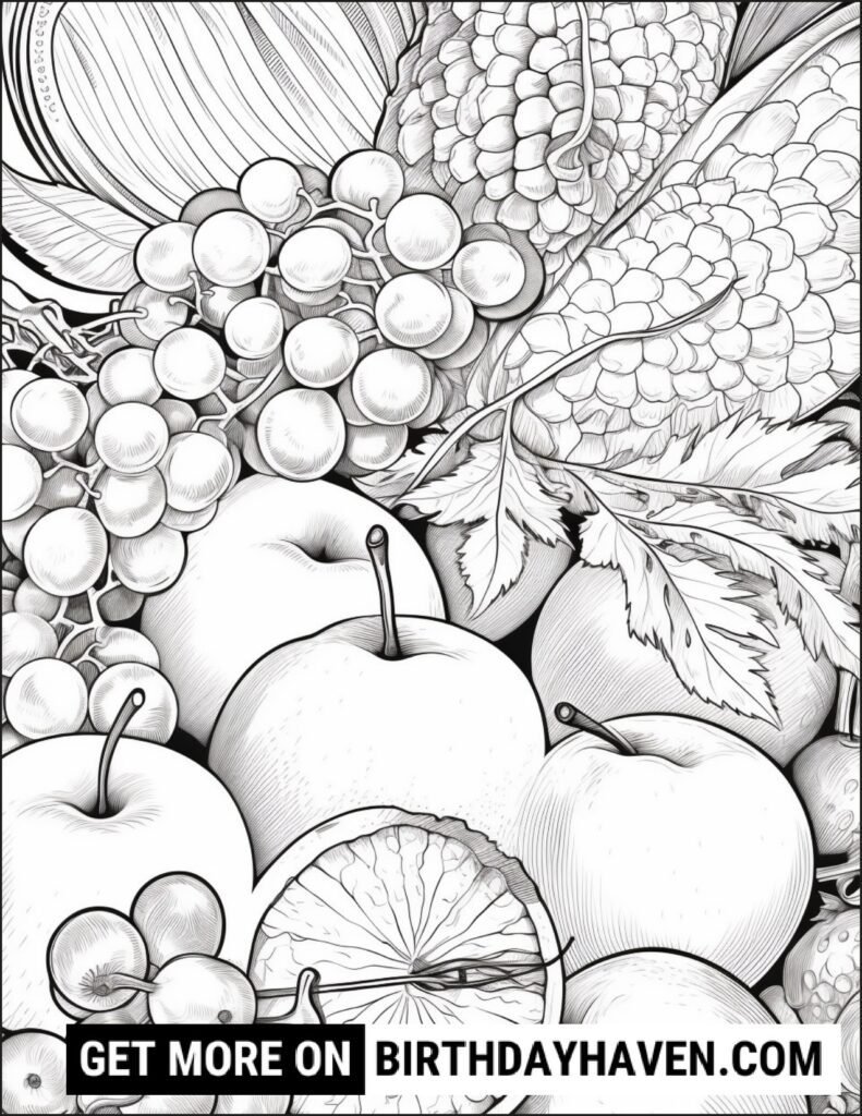 food coloring pages for kids