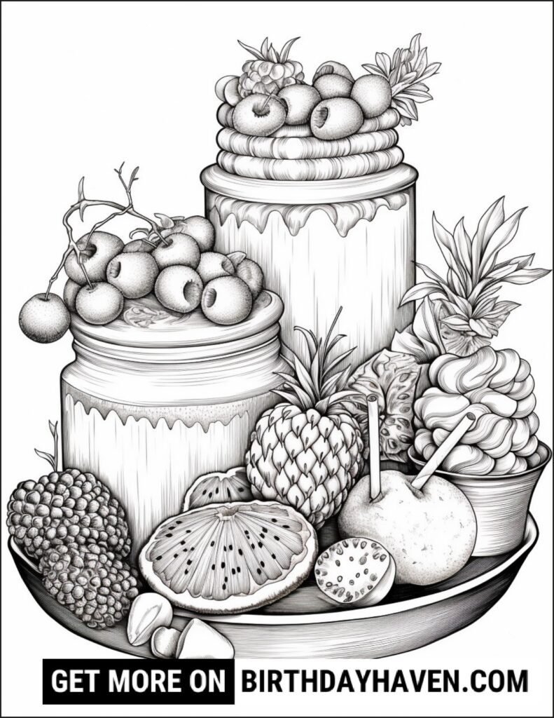 Food coloring pages 3