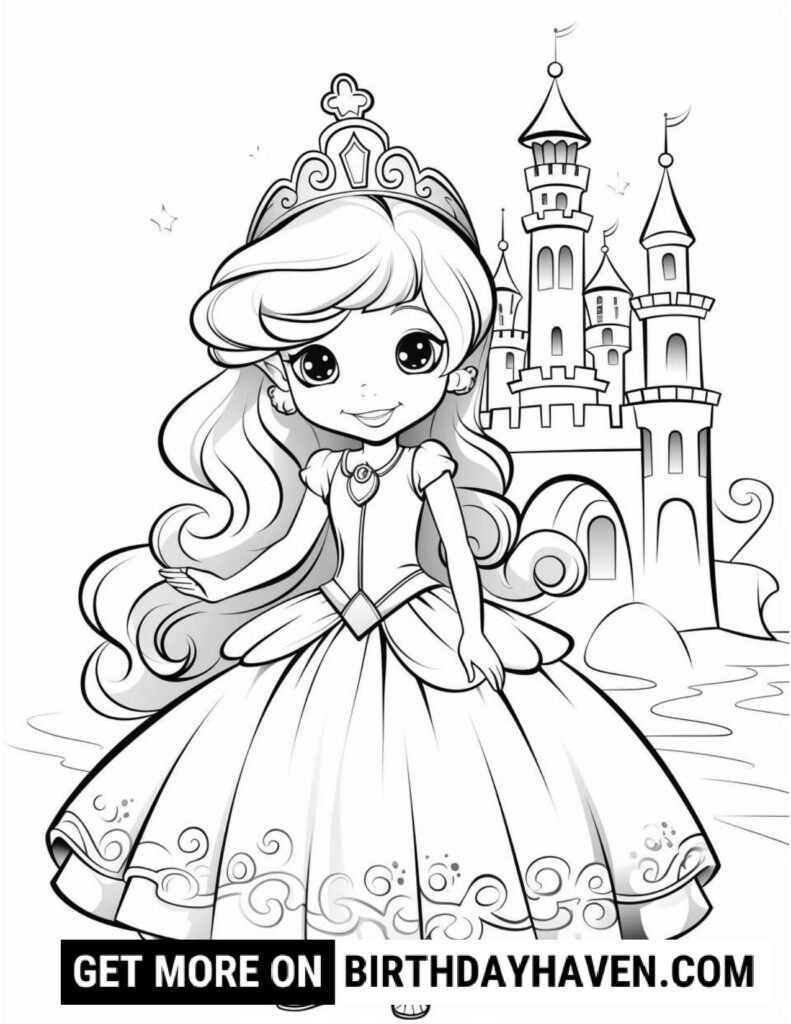 printable princess coloring pages