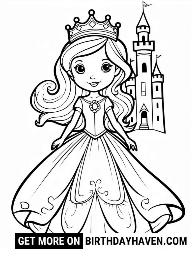 princess coloring pages pdf