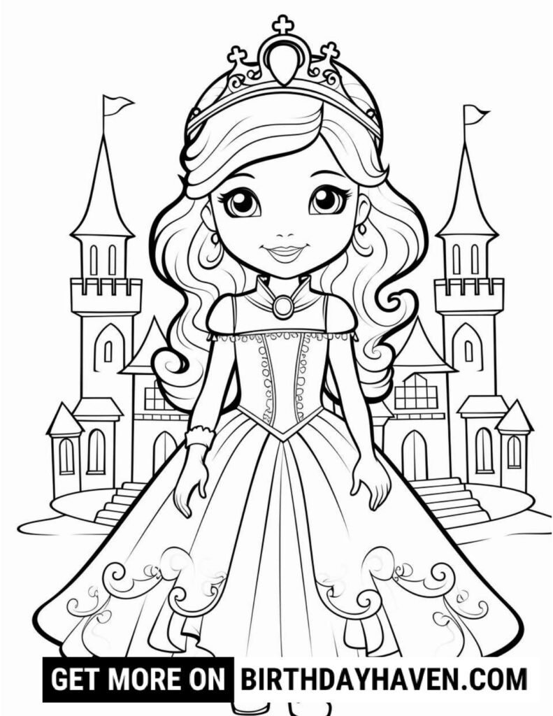 baby princess coloring pages