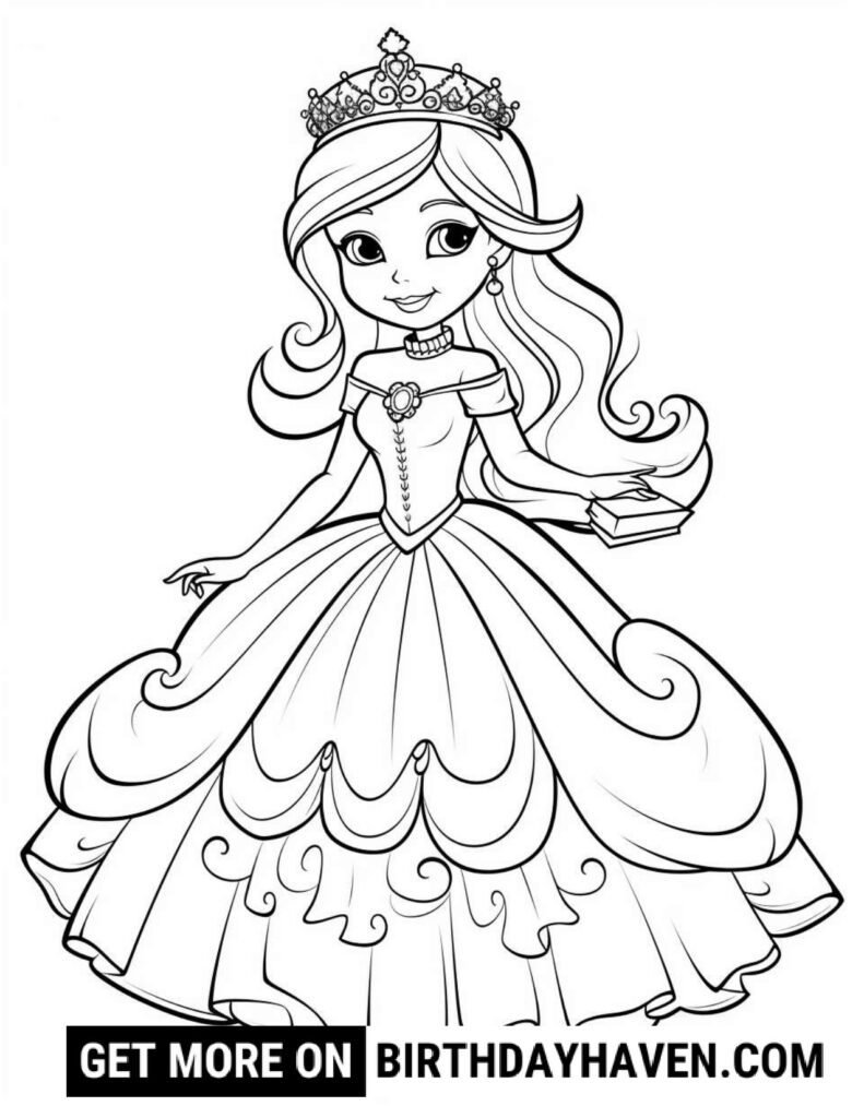 barbie princess coloring pages
