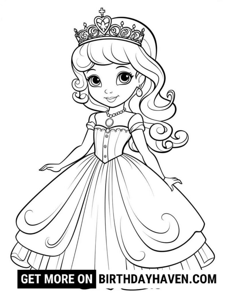 Princess Coloring Pages 4