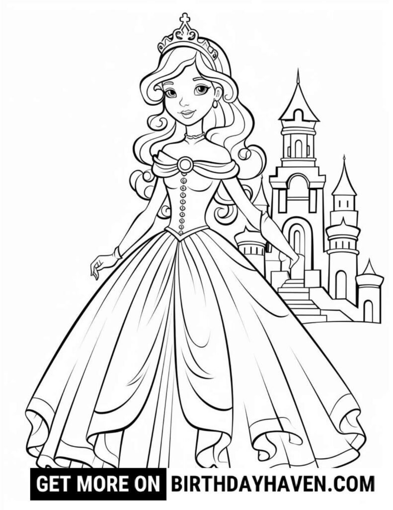 Princess Coloring Pages 6